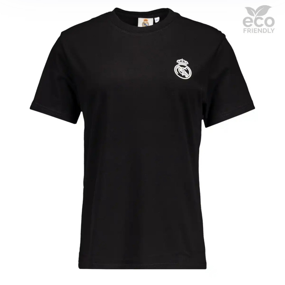 NWT Real Madrid Black 100% Cotton Black Shirt Youth Small